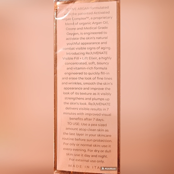 NIB Sealed ~ Active Argan Rejuvenate Visible Fill+Lift Elixir Argan Complex 1 oz - Picture 3 of 6
